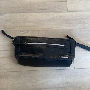 Itzy Ritzy Stroller Caddy Bag Black Faux Leather